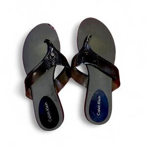 Calvin Klein Black Slide Sandals